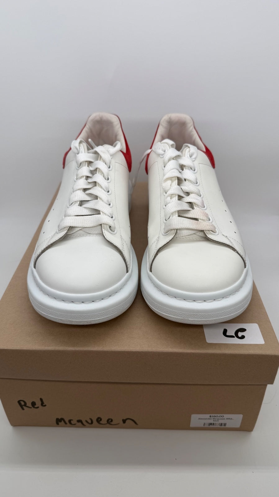 McQueen Oversized White Red Sneakers Men’s EU 43.5 No Box