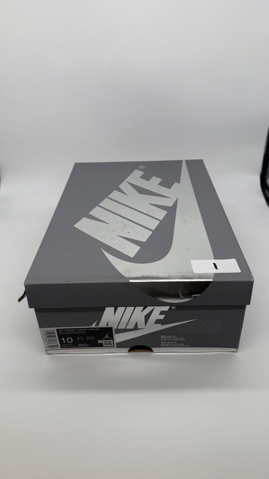 Jordan 1 Low OG Metallic Silver Men’s 10 CZ0790-002