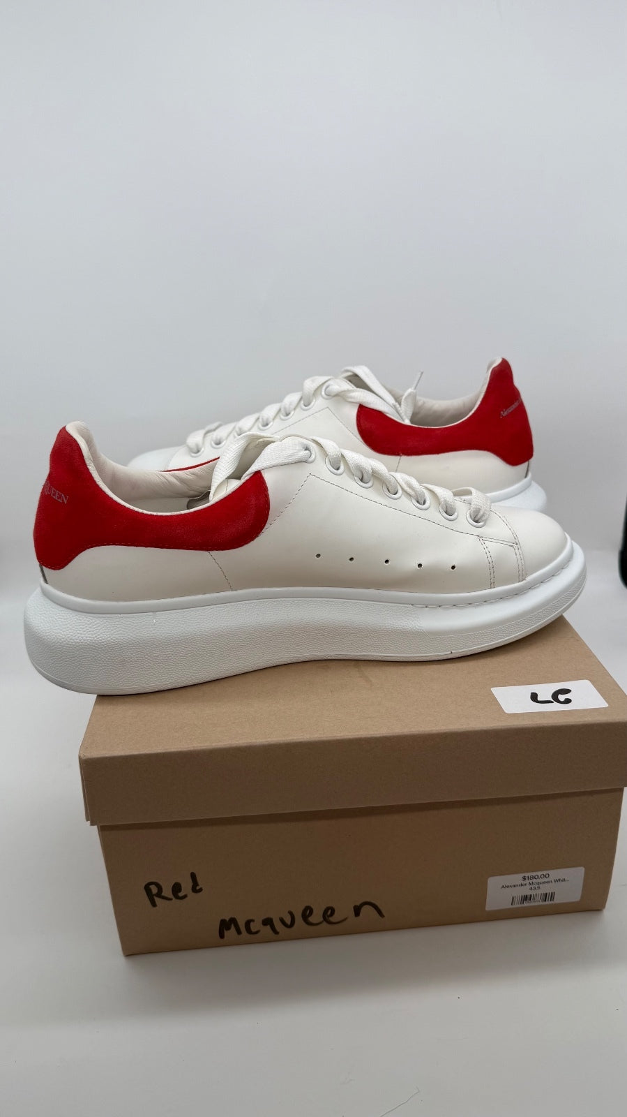 McQueen Oversized White Red Sneakers Men’s EU 43.5 No Box