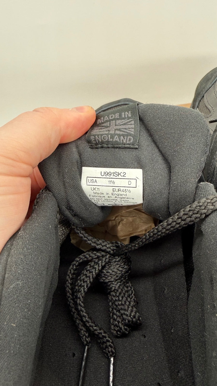 Stone Island NB 991v2 Black U991SK2 Men 11.5 Made UK