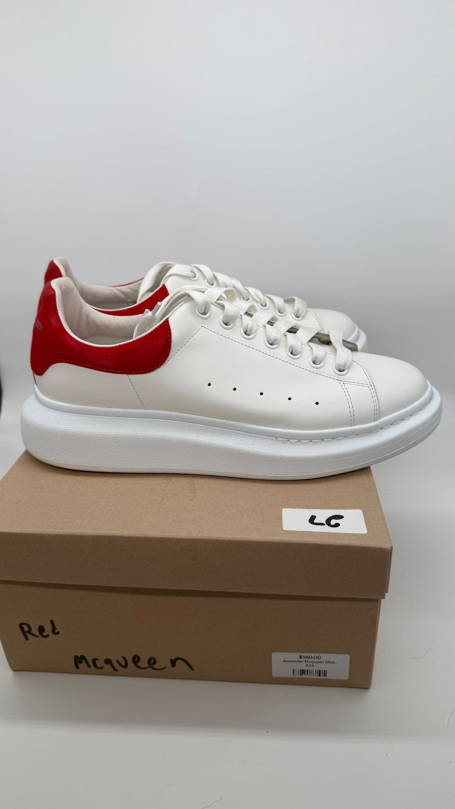 McQueen Oversized White Red Sneakers Men’s EU 43.5 No Box