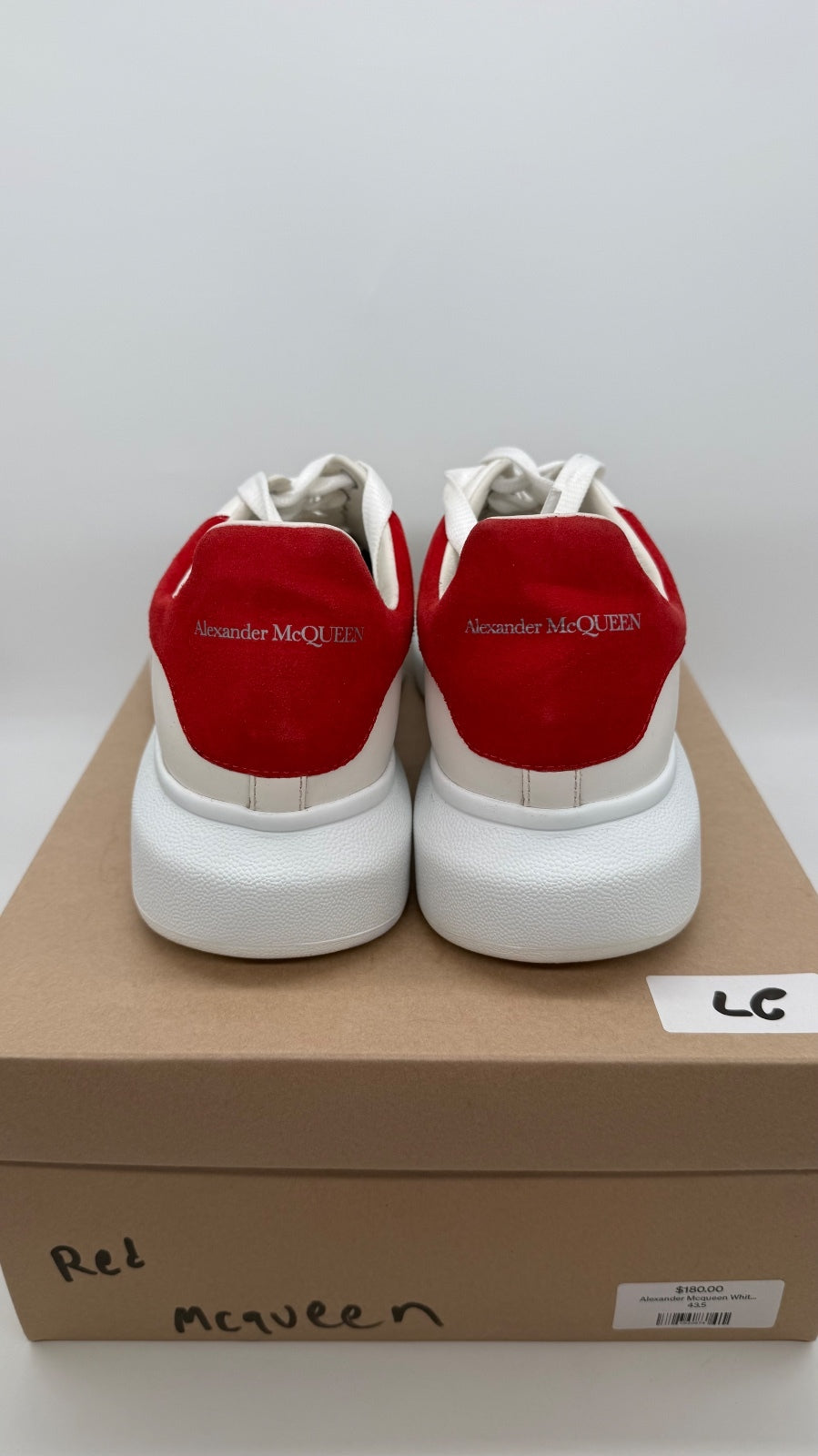 McQueen Oversized White Red Sneakers Men’s EU 43.5 No Box